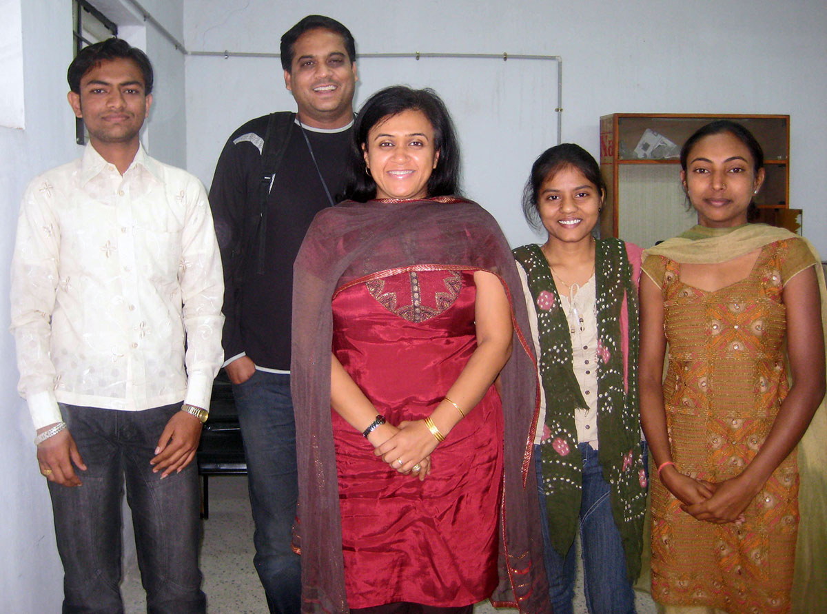 Dr. Joshi after speaking at Gujarat University in India