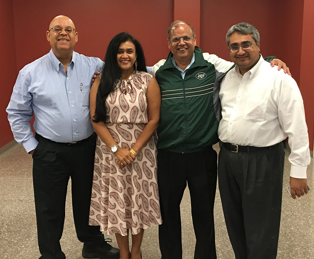 Dr. Joshi after presenting at Middlesex County College