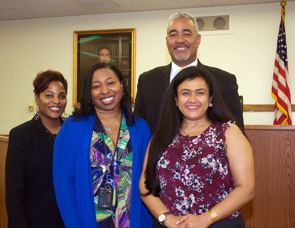 Dr. Joshi after presenting for members of the Camden County Vicinage